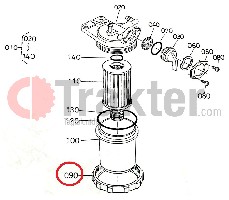 FILTRO DEL CARBURANTE COPPA ANELLO ORIGINAL KUBOTA 15521-43150 1A001-43150