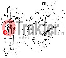 BASE DE FILTRO DE COMBUSTIBLE CON FILTRO KUBOTA ORIGINAL 16271-43010