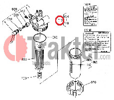 BASE DE FILTRO DE COMBUSTIBLE CON FILTRO KUBOTA ORIGINAL 16271-43010
