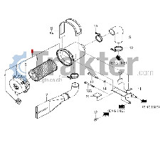 AIR FILTER CLEANER WITH FILTER ORIGINAL ISEKI 1675-104-210-10