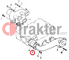 FLANGIA COLLETTORE SCARICO ORIGINAL KUBOTA 15263-12360 15261-12360 15262-12360
