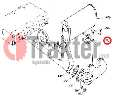 JUNTA SILENCIADORA KUBOTA ORIGINAL t0070-16420 15471-12230