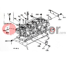 GASKET CYLINDER HEAD WITH WATER PIPES ORIGINAL KUBOTA 16292-03310