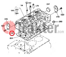 JUNTA DE CULATA DE METAL KUBOTA ORIGINAL 16871-03313 1j092-03310