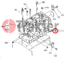 GASKET CYLINDER HEAD METAL ORIGINAL KUBOTA 1g063-03310