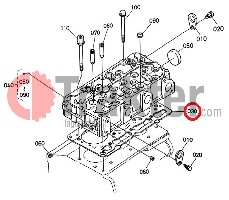 GUARNIZIONE TESTA CILINDRO METALLICA ORIGINAL KUBOTA 1g032-03310