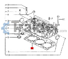 GUARNIZIONE TESTA CILINDRO ORIGINAL ISEKI 6211-141-043-00