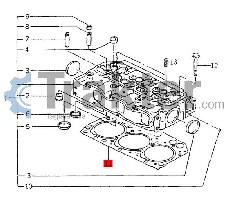 GUARNIZIONE TESTA CILINDRO ORIGINAL ISEKI 6211-141-043-00