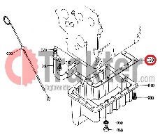 FLANGIA COPPA OLIO ORIGINAL KUBOTA 19462-01620 19025-01620