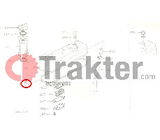 GASKET TIRE COVER VALVE ORIGINAL KUBOTA 16261-14520 16261-14524