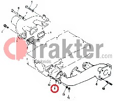 FLANGIA COLLETTORE SCARICO ORIGINAL KUBOTA 15263-12360 15261-12360 15262-12360
