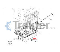 OIL PAN PLUG GASKET ORIGINAL KUBOTA 15109-33660