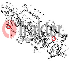 GUARNIZIONE SCATOLA ASSIALE ORIGINAL KUBOTA 32330-27350 31341-27350