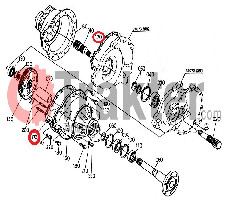 ACHSTRICHTER DICHTUNG ORIGINAL KUBOTA t0070-28880 34070-28880