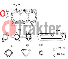 GASKET SET TOP WITH GASKET CYLINDER HEAD ORIGINAL KUBOTA 1g436-99352