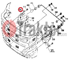 FLASH LUCI GRIGLIA MASCHERINA ORIGINAL KUBOTA 6a830-54660
