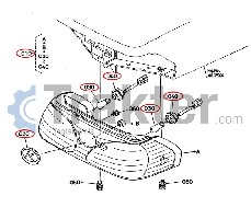 LUCI CON PORTALAMPADA ORIGINAL KUBOTA 6A540-54130