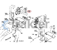 ΦΩΤΑ ΠΟΡΕΙΑΣ ΚΑΜΠΙΝΑΣ ΔΕΞΙΑ ORIGINAL KUBOTA T1880-30064 T1880-30060