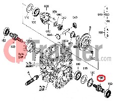 BREMSWELLE LINKS 14Z ORIGINAL KUBOTA 6a372-14940