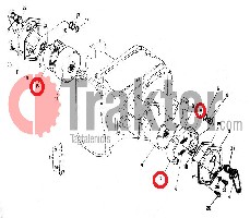 KIT GANASCIA DEL FRENO ORIGINAL KUBOTA 67111-22350 66385-22390 67800-22390