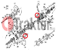 BASE PARA EJE DE HOJAS DE COJINETE MEDIO MÓVIL PARA CULTIVADOR ROTATIVO KUBOTA ORIGINAL 08101-06011 08131-06011