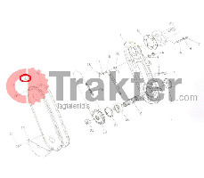 ZAPPATRICE COPERCHIO LATO CATENA ORIGINAL KUBOTA h7910-32140 h7910-32140