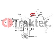ZAPPATRICE MOTO DI MEZZO COPERCHIO ANELLO DI SICUREZZA ORIGINAL KUBOTA 04611-00350