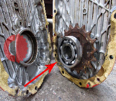 ROTARY TILLER BEARING AXIS GEAR BOTTOM