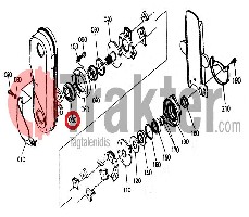 ZAPPATRICE CUSCINETTO SCATOLA CATENA LATO INFERIORE ORIGINAL KUBOTA 70155-55180 35822-32290