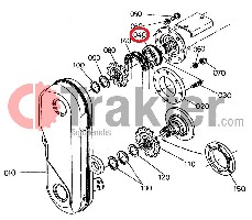 ZAPPATRICE CUSCINETTO SCATOLA CATENA LATO SUPERIORE ORIGINAL KUBOTA 35822-28330