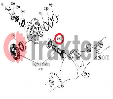 BOBINA DE COJINETE PARA CULTIVADOR ROTATIVO KUBOTA ORIGINAL 08711-32208