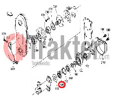 ZAPPATRICE GUARNIZIONE LATO MOZZO ORIGINAL KUBOTA 7c705-55240