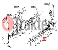 ZAPPATRICE GUARNIZIONE MOZZO LATERALE ORIGINAL KUBOTA 70536-55230