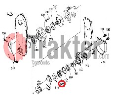 ZAPPATRICE GUARNIZIONE LATO MOZZO ORIGINAL KUBOTA 7c705-55240