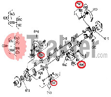 ARANDELA DE PERNO PARA CULTIVADOR ROTATIVO KUBOTA ORIGINAL 70461-55550 79156-62700