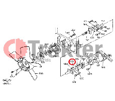 EJE DEL DISCO VENTILADOR KUBOTA ORIGINAL 31351-17880 32771-10850