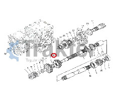 GEAR DOUBLE GEEARBOX 17-21 TEETH WITH JOINT BALL ORIGINAL KUBOTA 66611-14350 66611-14352