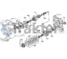 SCATOLA FRIZIONE INGRANAGGIO 57-22 DENTI ORIGINAL KUBOTA 6A100-13830