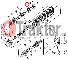 SCATOLA FRIZIONE INGRANAGGIO PTO 17 DENTI ORIGINAL KUBOTA 32751-15170 34070-15170