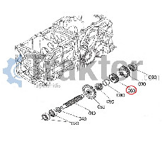 GEAR GEARBOX MIDDLE AXIS 13 TEETH ORIGINAL KUBOTA 67211-14250 67211-14252 67211-14253