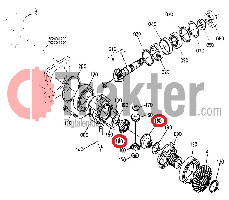 ZAHNRAD PLANETENGETRIEBE DIFFERENTIAL VORN 16 ZÄHNE ORIGINAL KUBOTA 31353-43350 31353-43353