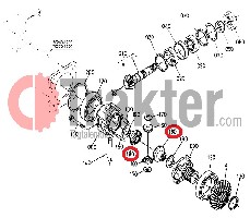 INGRANAGGIO DIFFERENZIALE ANTERIOREE 16 DENTI ORIGINAL KUBOTA 31353-43350 31353-43353