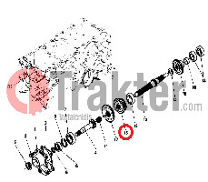 INGRANAGGIO SCATOLA CAMBIO 17-13 1o & 4o ALBERO CAMBIO ORIGINAL KUBOTA 66704-14442 66704-14440