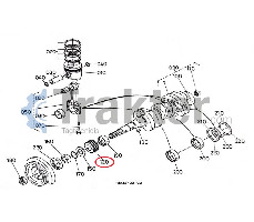ENGRANAJE DEL CIGÜEÑAL ORIGINAL KUBOTA 15471-24110