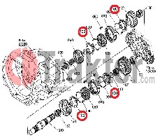 INGRANAGGIO SINCRONIZZATORE CAMBIO NUMERO DI SERIE ORIGINAL KUBOTA 34076-62260
