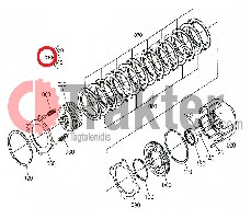 SCATOLA FRIZIONE PTO SET DISCHI SUPPORTO ORIGINAL KUBOTA 34555-69000 34555-69004