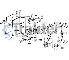 VETRO CABINA CERNIERA ORIGINAL KUBOTA T0270-71490