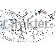 VETRO CABINA CERNIERA ORIGINAL KUBOTA T0270-75610