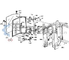 VETRO CABINA POSTERIORE FILETTO DESTRO ORIGINAL KUBOTA T0270-61920 T0270-61226