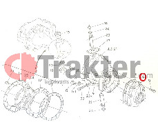 CUBIERTA PARA CAJA DE ENGRANAJES FRONTAL DIFERENCIAL KUBOTA ORIGINAL 66611-56420